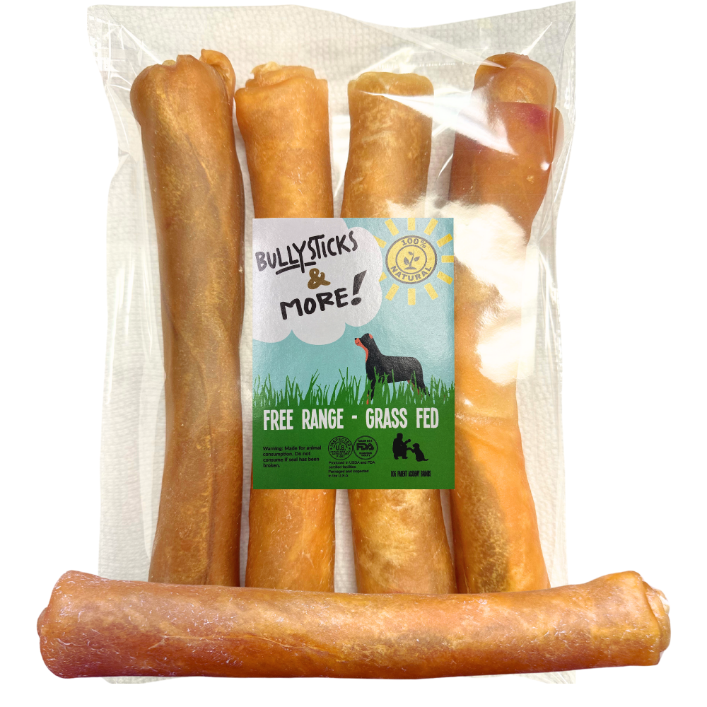 Bullysticks and More! - 10 Inch Extra Thick Beef Collagen Rolls 8 Count