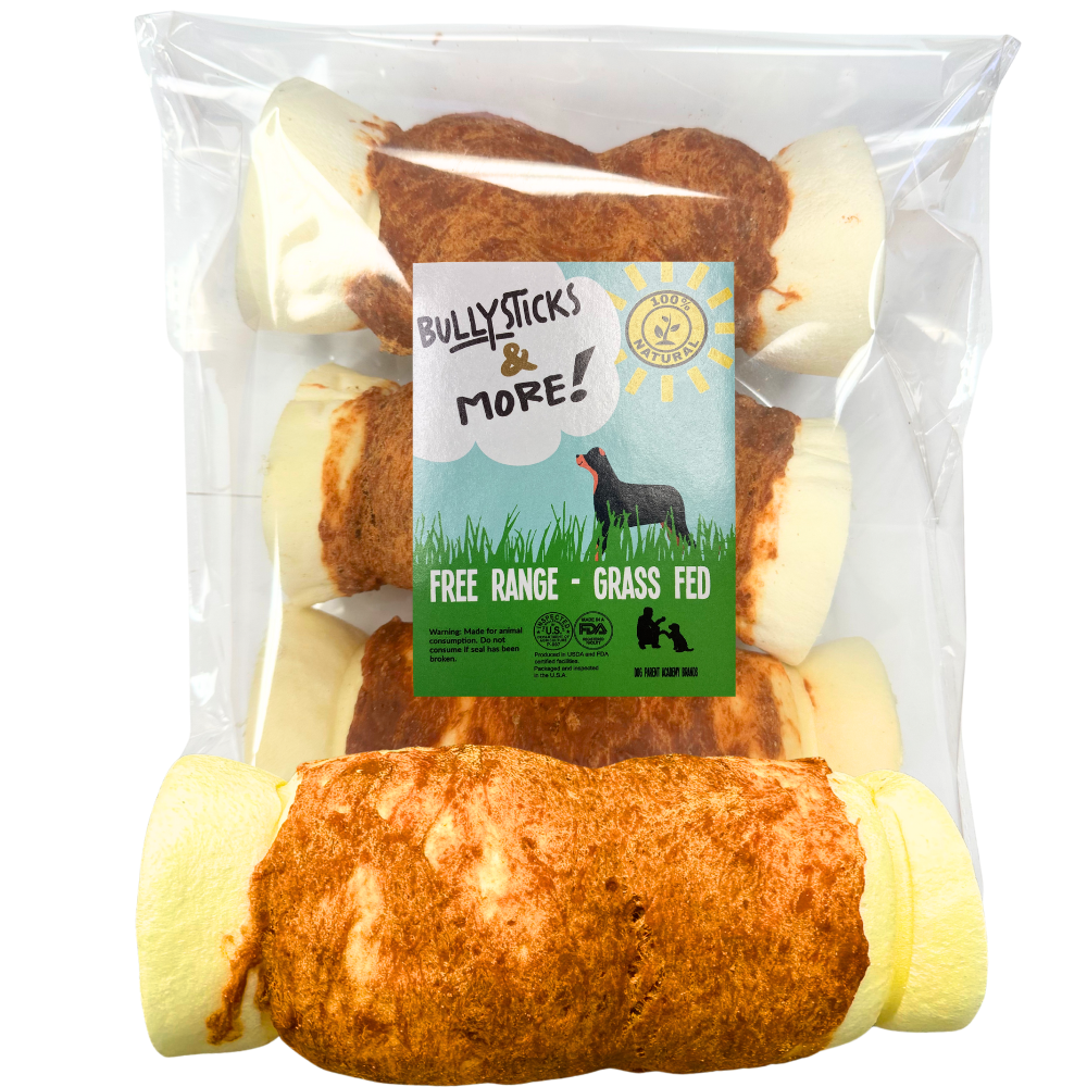 Bullysticks and More! - 5-6 Inch Chicken Wrapped Beef Cheek Rolls 6 Count