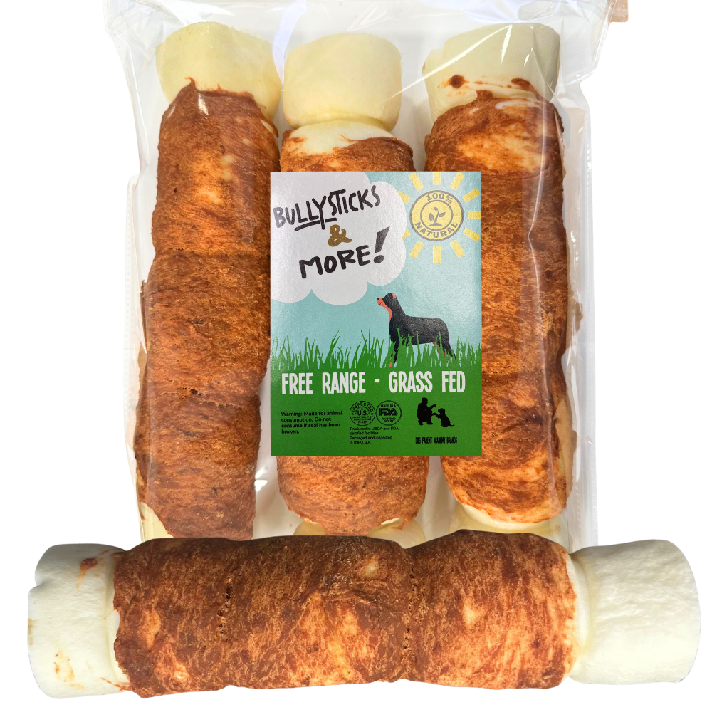 Bullysticks and More! - 10-12 Inch Chicken Wrapped Rolls 3 Count