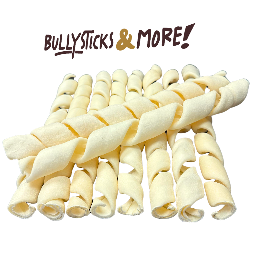 Bullysticks and More! - 10-12 Inch Beef Cheek Springs for Dogs 50 Count