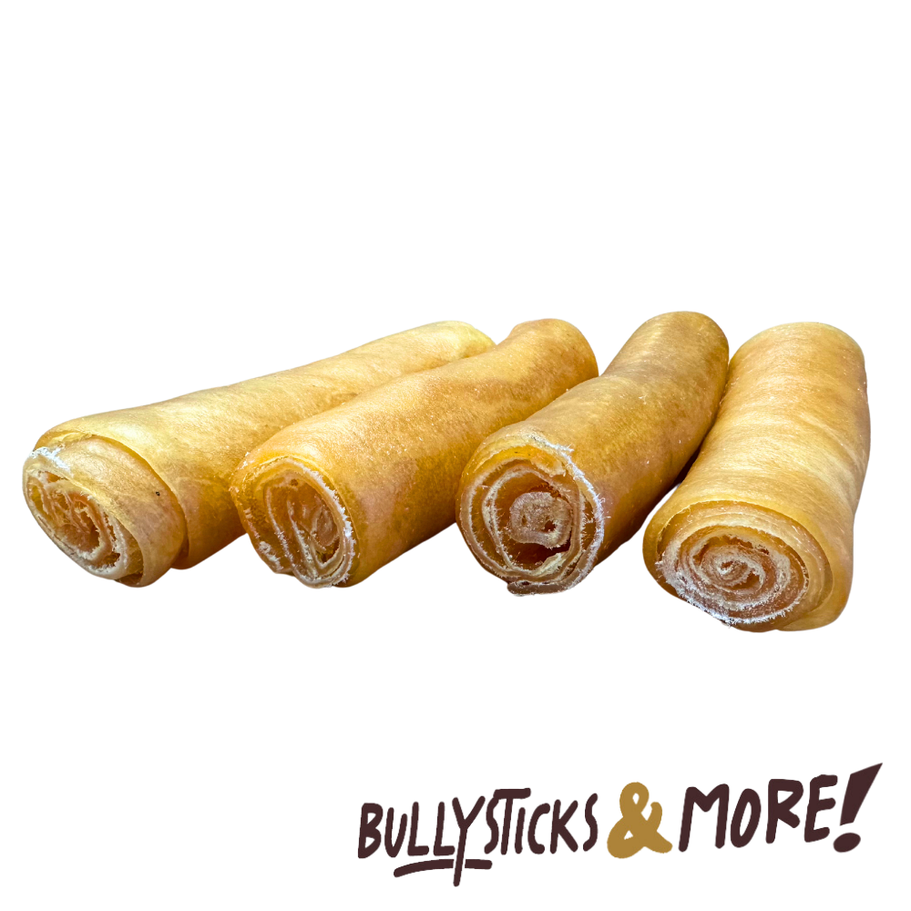 Bullysticks and More! - 6 Inch Extra Thick Beef Collagen Rolls 12 Count