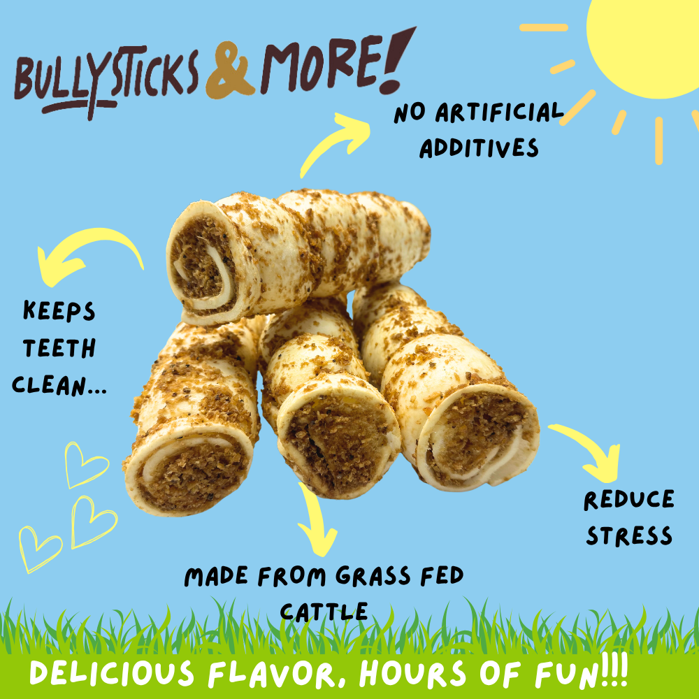 Bullysticks and More! - 10-12 Inch Extra Thick Bully Dust Rolls 30 Count
