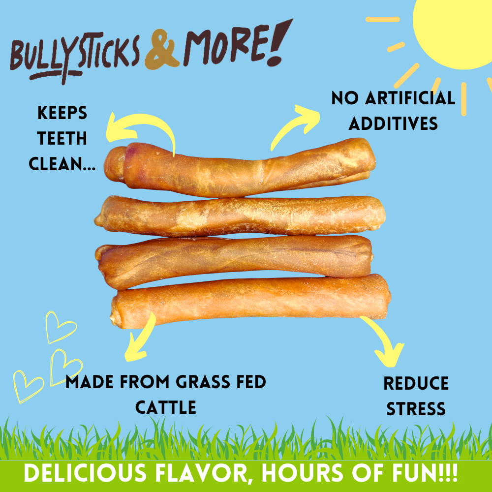 Bullysticks and More! - 10 Inch Extra Thick Beef Collagen Rolls 50 Count