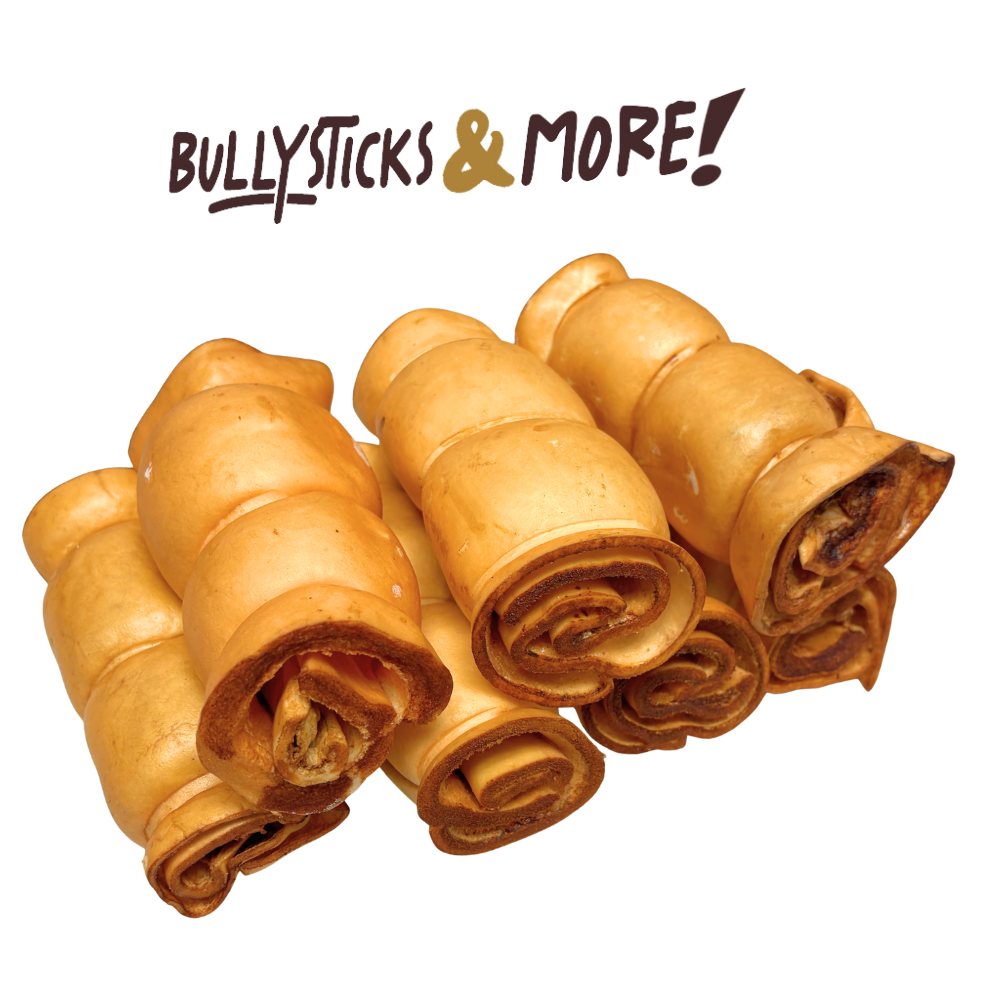 Bullysticks and More! - 5-6 Inch Peanut Butter Beef Cheek Rolls 50 Count