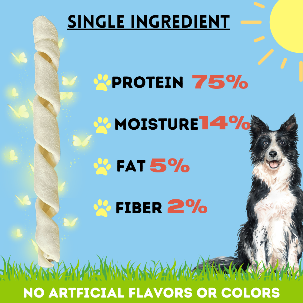 Bullysticks and More! - 10-12 Inch Beef Cheek Springs for Dogs 4 Count