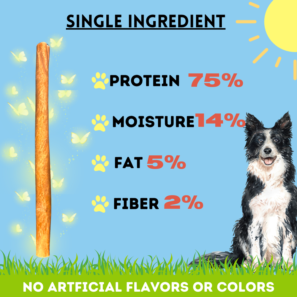 Bullysticks and More! - 12 Inch Regular Beef Collagen Sticks 25 Count