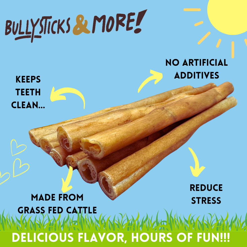Bullysticks and More! - 12 Inch Regular Beef Collagen Sticks 25 Count