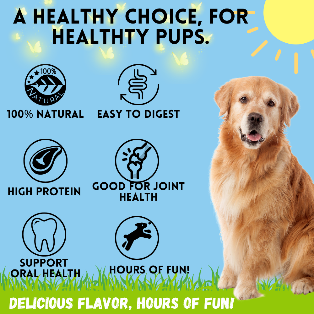 Bullysticks and More! - 10-12 Inch Beef Cheek Springs for Dogs 50 Count