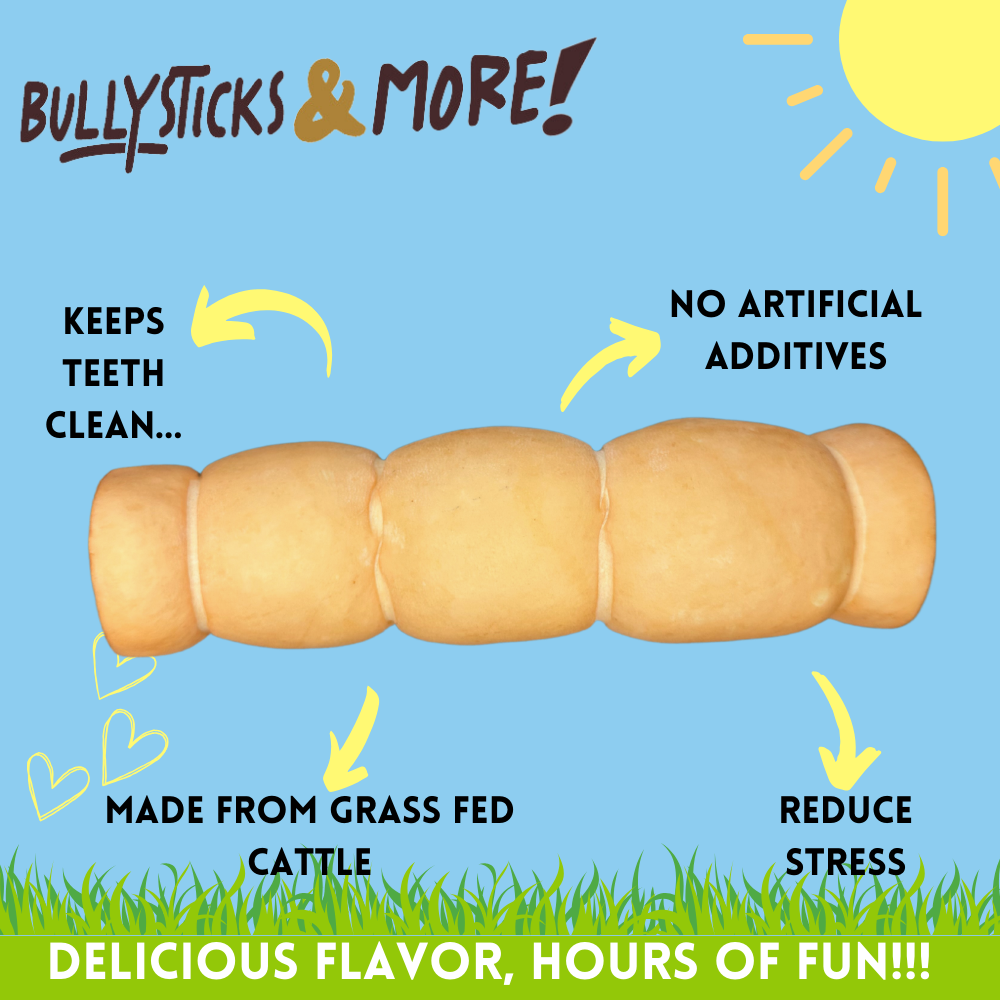 Bullysticks and More! - 10-12 Inch Peanut Butter Beef Cheek Rolls 30 Count