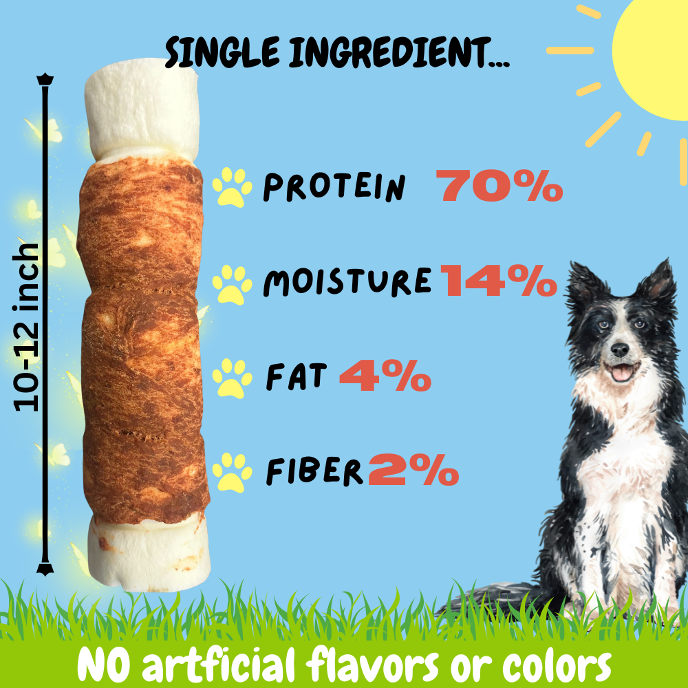 Bullysticks and More! - 10-12 Inch Chicken Wrapped Rolls 30 Count