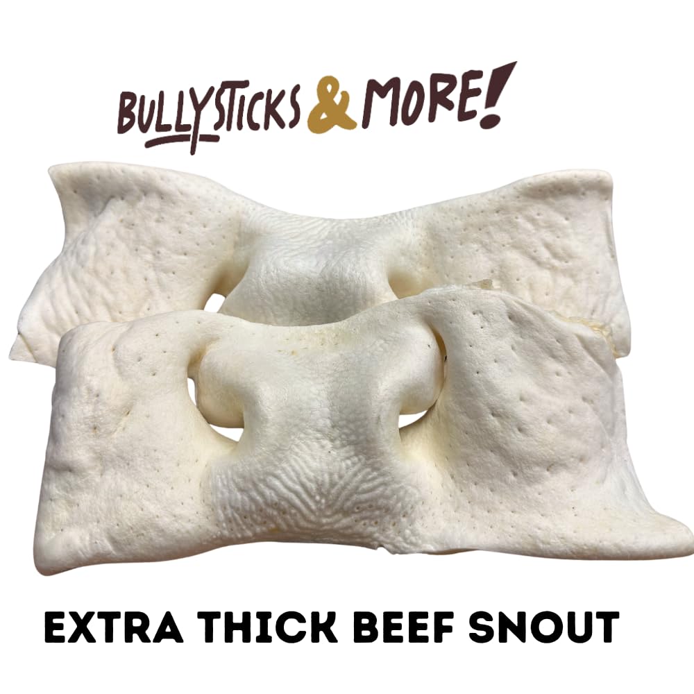 Bullysticks and More! - 8-10 Inch Beef Cheek Snouts Dogs 75 Count